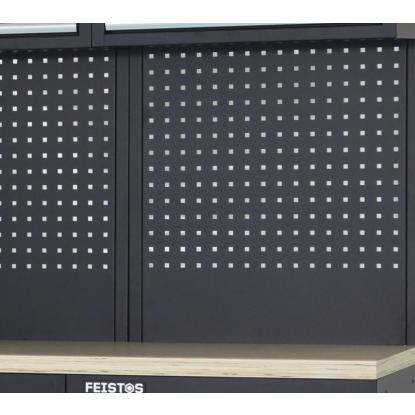 Feistos Apollo 16 værkstedsmodul, stål/træplade, antracitgrå/sort, 200 x 272 x 46 cm