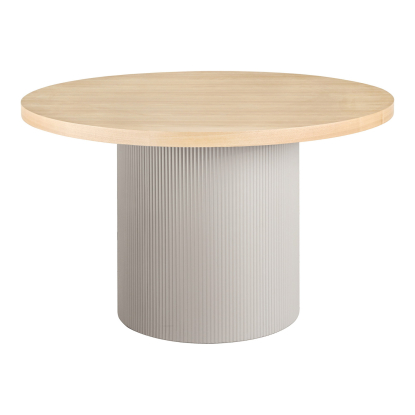 Solva spisebord, askefiner, sand, Ø120 cm