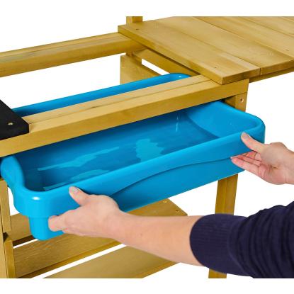 TP Toys Deluxe mudderkøkken med tilbehør, træ, 96 x 40 x 136 cm
