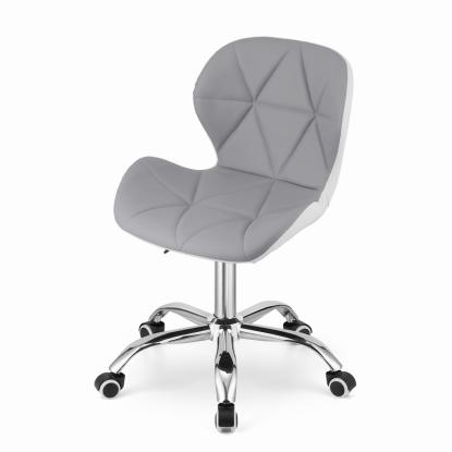 Avola kontorstol, ergonomisk, ECO-læder, grå/hvid