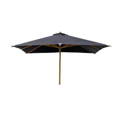 Venture Design Naxos parasol, firkantet, bøg, sort, 300 x 300 cm