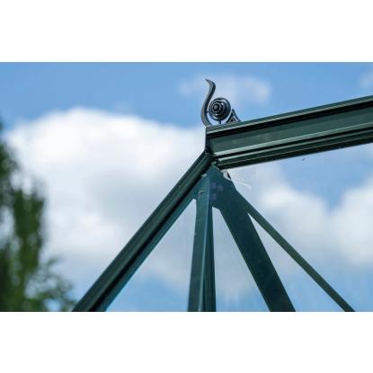 Halls Icon 8 drivhus 9,7 m², grøn, 3 mm glas