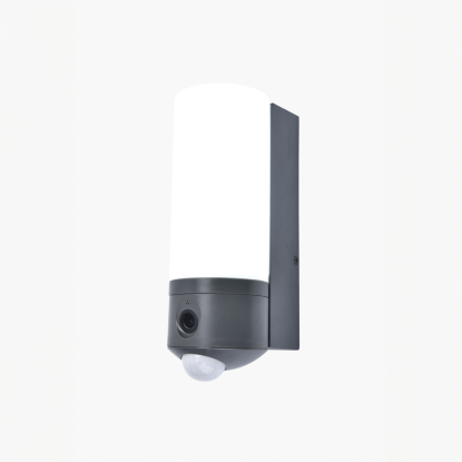 LUTEC connect POLLUX udendørs LED væglampe med kamera og sensor, IP44, mørk grå