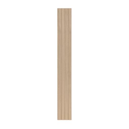 I-Wood Medio+ 4-lamel akustikpanel, ubehandlet natur, beige filt og lys kerne, egefiner, 16 x 300 mm