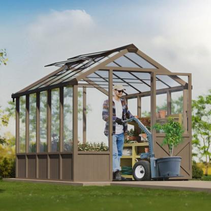 Canopia by Palram Natura drivhus, cedertræ/polycarbonat - 8,6 m²