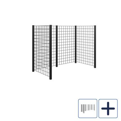PLUS renovationsskjul, stålespalier, sort/stål