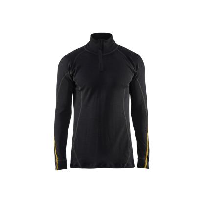 Blåkläder 4796 flammehæmmende undertrøje half zip inherent, sort