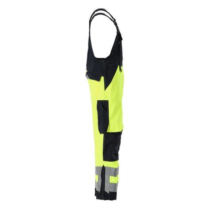 MASCOT SAFE SUPREME Newcastle overall med knælommer, hi-vis gul/mørk marine