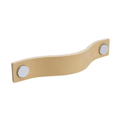 Beslag Design Loop greb, 128 mm, natur læder/krom
