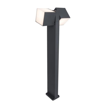 LUTEC CUBA udendørs LED bedlampe, 2 lyskilder, H75 cm, IP54, mørk grå
