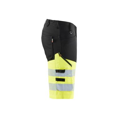 Blåkläder 1541 high vis shorts med stretch, sort/hi-vis gul