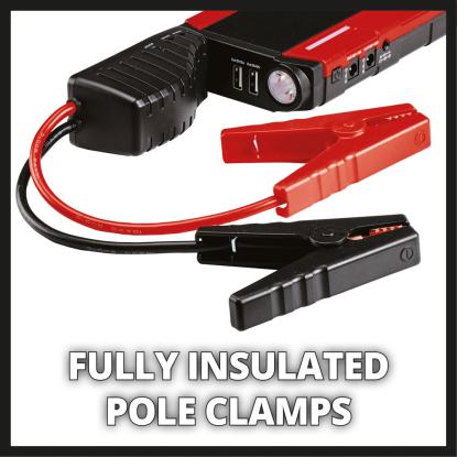 Einhell CE-JS 18/1 jumpstarter og powerbank med USB, LED og opbevaringstaske, 3 x 6000 mAh, 12 V/300 A
