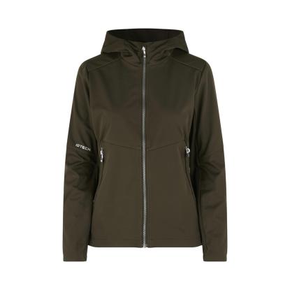 ID 0837 softshelljakke, letvægt, dame, oliven
