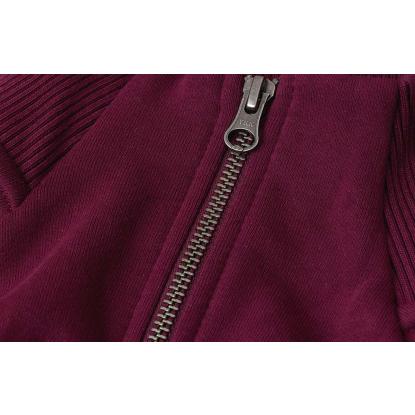 ID 0628 sweat cardigan med lynlås, bordeaux