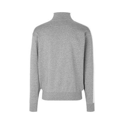 ID 0626 sweat cardigan med kontrast, grå melange