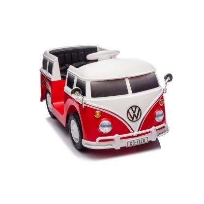 VW T1 folkevognsrugbrød elbil til børn, 12V, rød