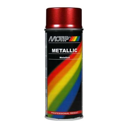 Motip metallic effekt lak spray, 400 ml - rød