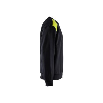 Blåkläder 3580 sweatshirt, sort/hi-vis gul