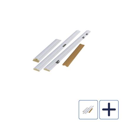 Swedoor karm til BD30 brand-/lyddøre med bundstykke i bøg, 35 dB, 100 mm, hvid - 88,6 x 208,9 cm (9x21)