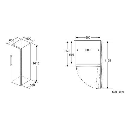 Bosch GSN29VWEP fritstående fryseskab, 200 liter