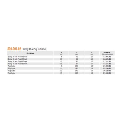 CMT prop-/kunstborsæt, WS, 8-15 mm - 8 dele