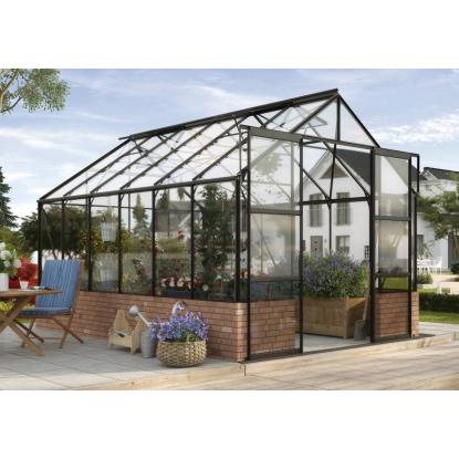 Vitavia Cassandra 9900 drivhus, sort, 9,9 m², 3 mm hærdet glas