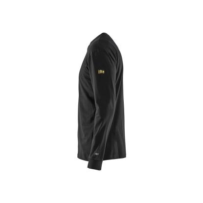 Blåkläder 3483 flammehæmmende t-shirt lang ærme inherent, sort