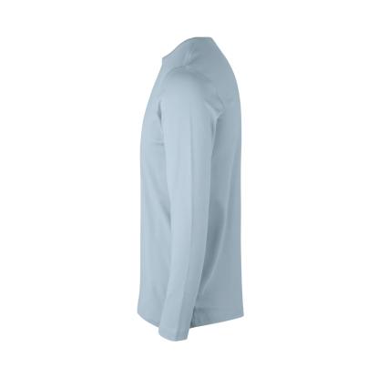 ID 0518 Interlock T-shirt med lange ærmer, lys blå