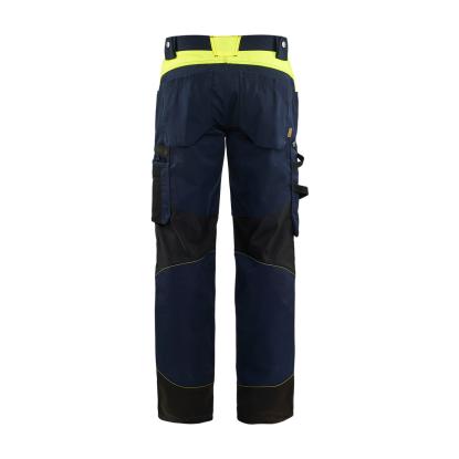 Blåkläder 1556 håndværker buks, mørk marineblå/hi-vis gul