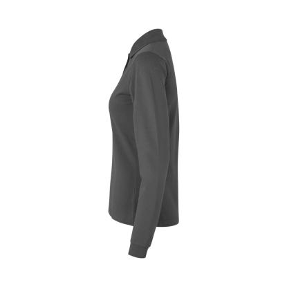 ID 0545 poloshirt med stretch, langærmet, dame, koks grå
