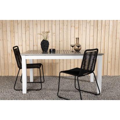 Venture Design Albany havebord, grå/hvid, 90 x 152 cm