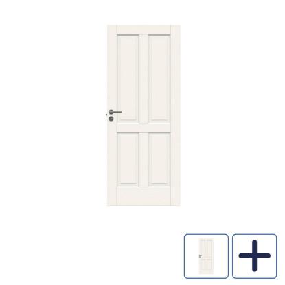 Swedoor Advance-line Craft 04 massiv fyldningsdør, 40 mm, hvid - 204 cm høj