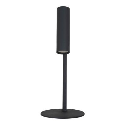 Lampe i sort med stofledning på 200 cm, Pære: GU10/5W LED - IP20