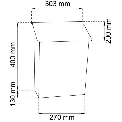 Habo 9442B postkasse, sort