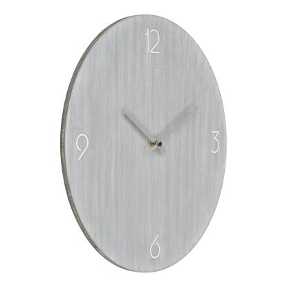 Ravenna vægur i lysegrå MDF, lydløs, Ø40 cm