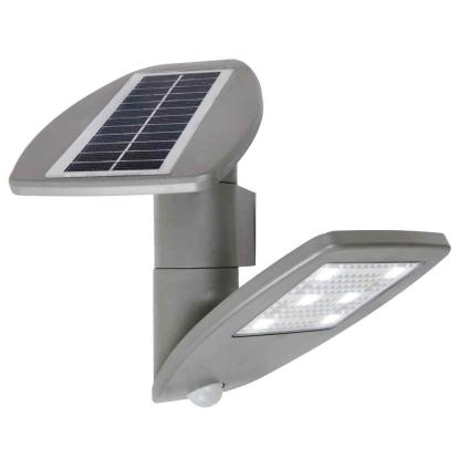 LUTEC Zeta udendørs LED væglampe med solceller og sensor 2,4W