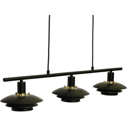 Aneta Epsilon pendel med 3 lys, L86 cm, sort