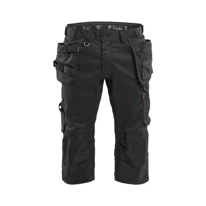 Blåkläder 1754 håndværker knickers med stretch, sort