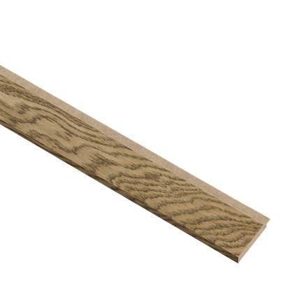 I-Wood afslutningsliste til 4-lamel akustikpanel, mørkebrun olieret, beige filt og lys kerne, egefiner, 16 x 67 mm
