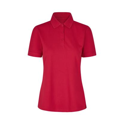ID 0587 poloshirt, økologisk, dame, rød