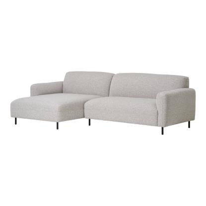 Salvador loungesofa i lysegrå bouclé - venstrevendt