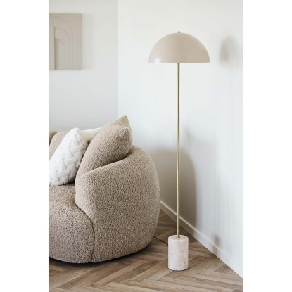 Sheffield gulvlampe i marmor/metal, H155 cm, E27, beige