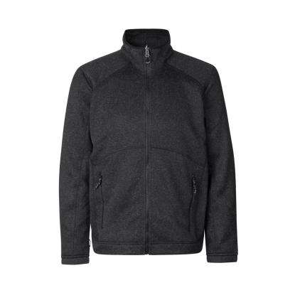 ID 0847 Zip-n-Mix strikfleece cardigan, melange, koks melange