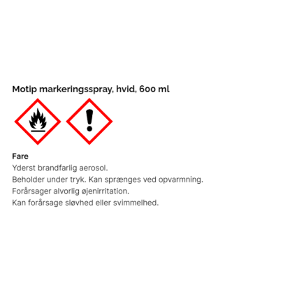 Motip markeringsspray, 600 ml - hvid
