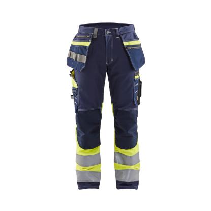 Blåkläder 1794 high vis buks med stretch, marineblå/hi-vis gul
