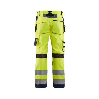 Blåkläder 1565 high vis buks med ventilation, hi-vis gul/marineblå