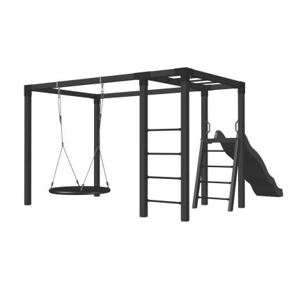PLUS Daylife gyngestativ, model 4, sort/fyr, 198 x 340 x 208 cm