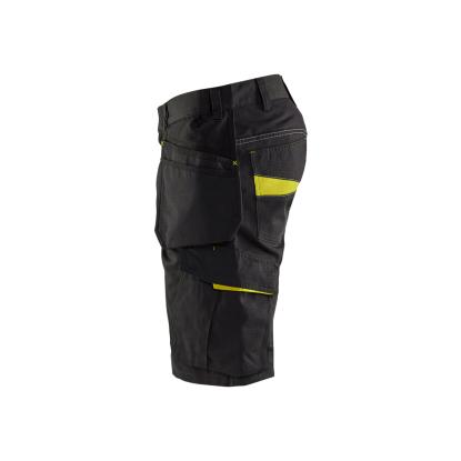 Blåkläder 1494 serviceshorts med værktøjslommer, sort/hi-vis gul