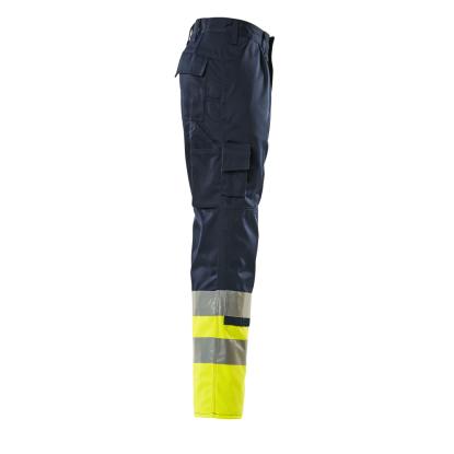 MASCOT SAFE COMPETE Patos arbejdsbukser med knælommer, marine/hi-vis gul