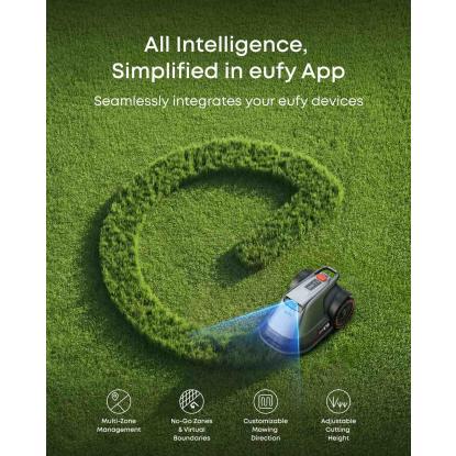 eufy E18 robotplæneklipper uden kanttråd - 1200 m²